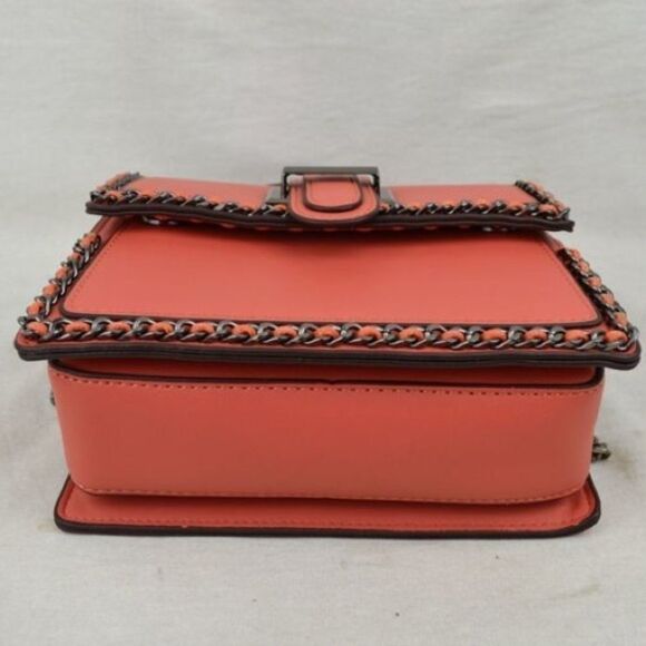 Chain Trimmed Buckle Design Messenger Bag Satchel - Picture 6 of 11
